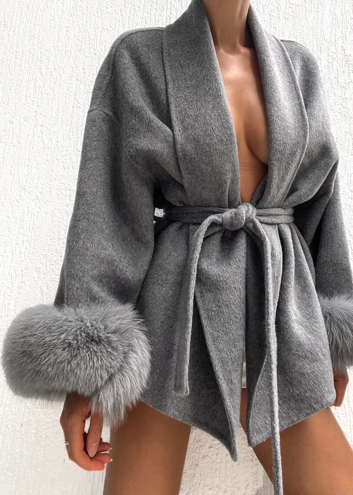 Natasha Wool Coat - Grey