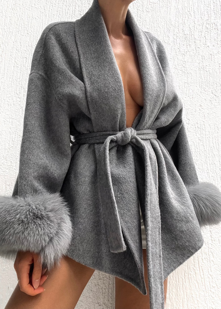 Natasha Wool Coat - Grey
