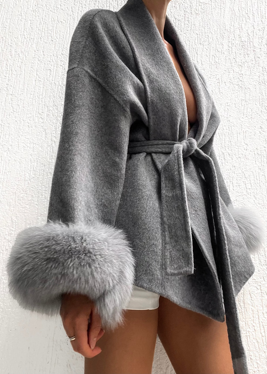Natasha Wool Coat - Grey