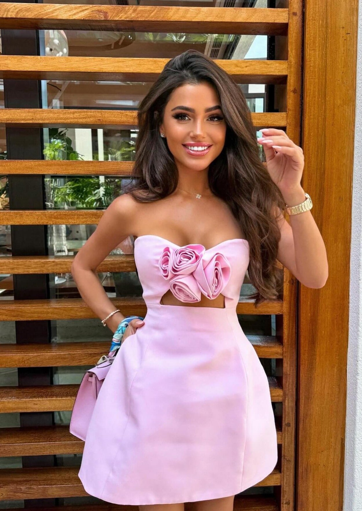Valencia Dress - Baby Pink