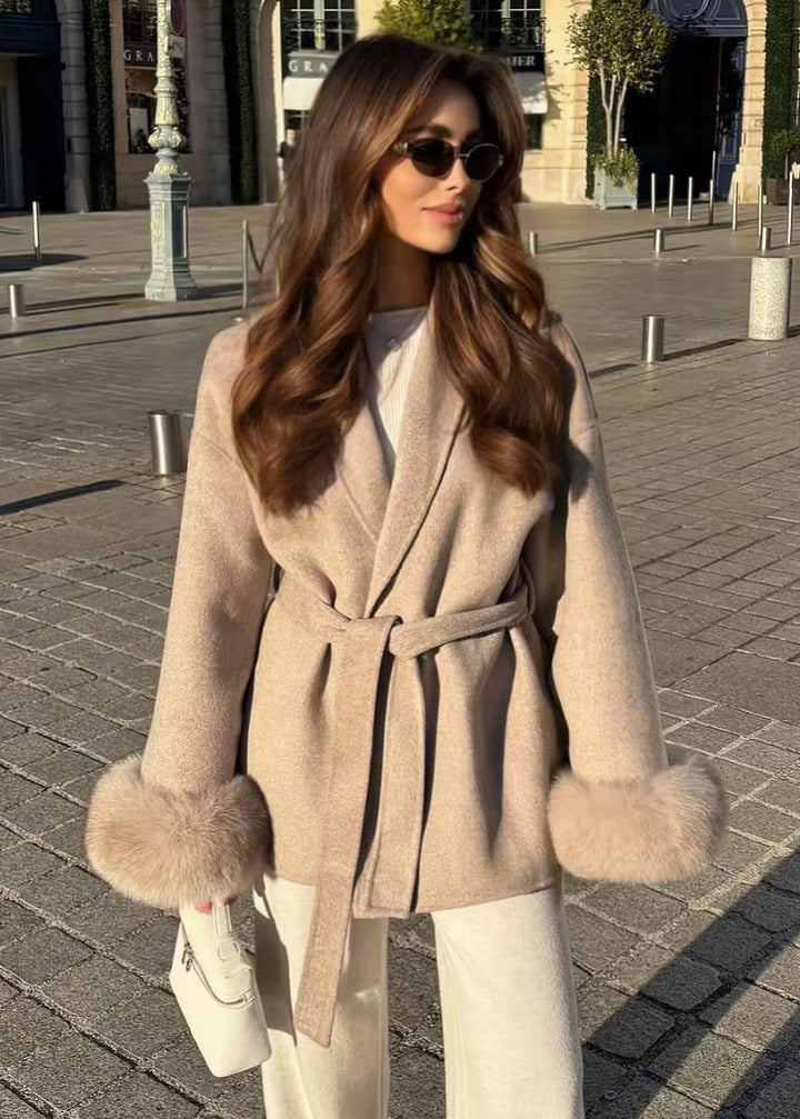 Natasha Wool Coat - Mushroom