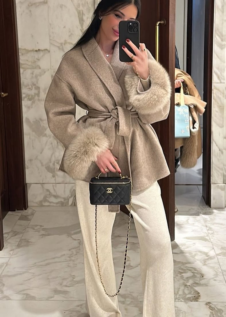 Natasha Wool Coat - Mushroom