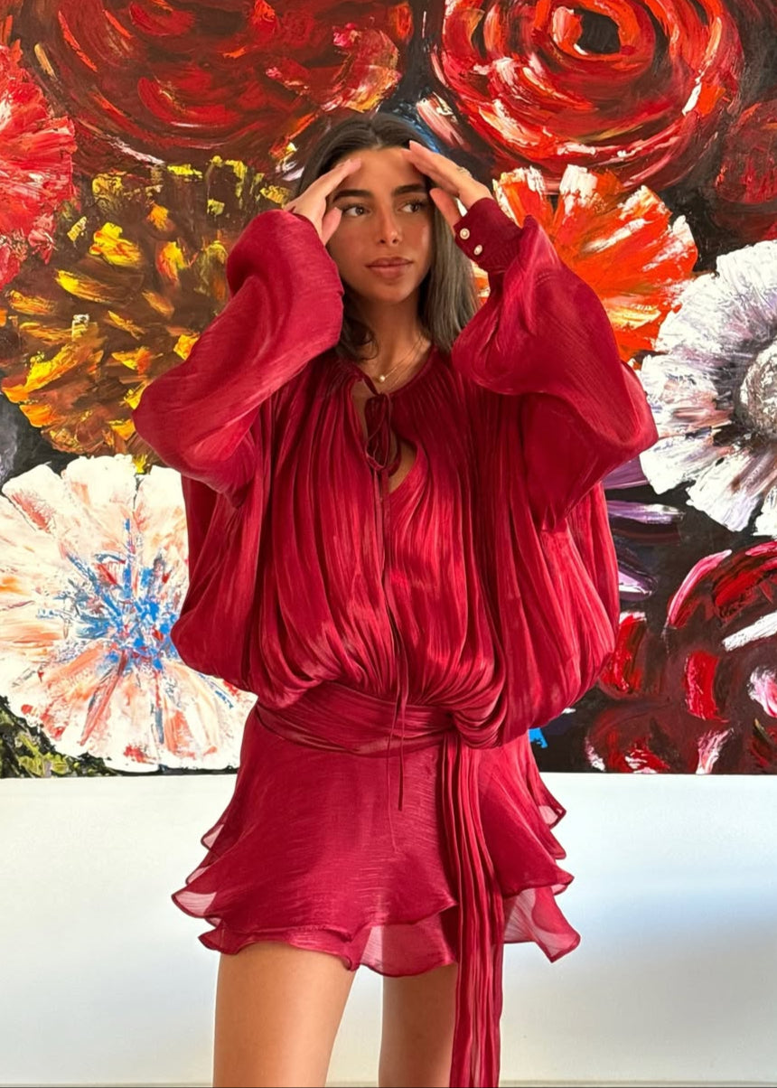 Estelle Dress - Cherry