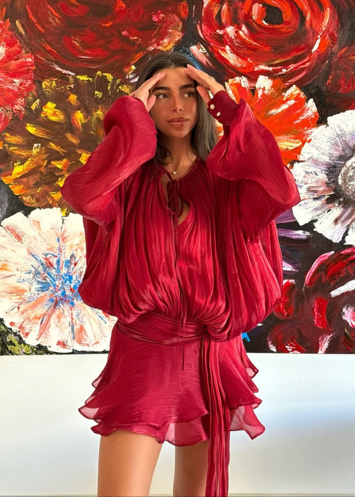 Estelle Dress - Cherry