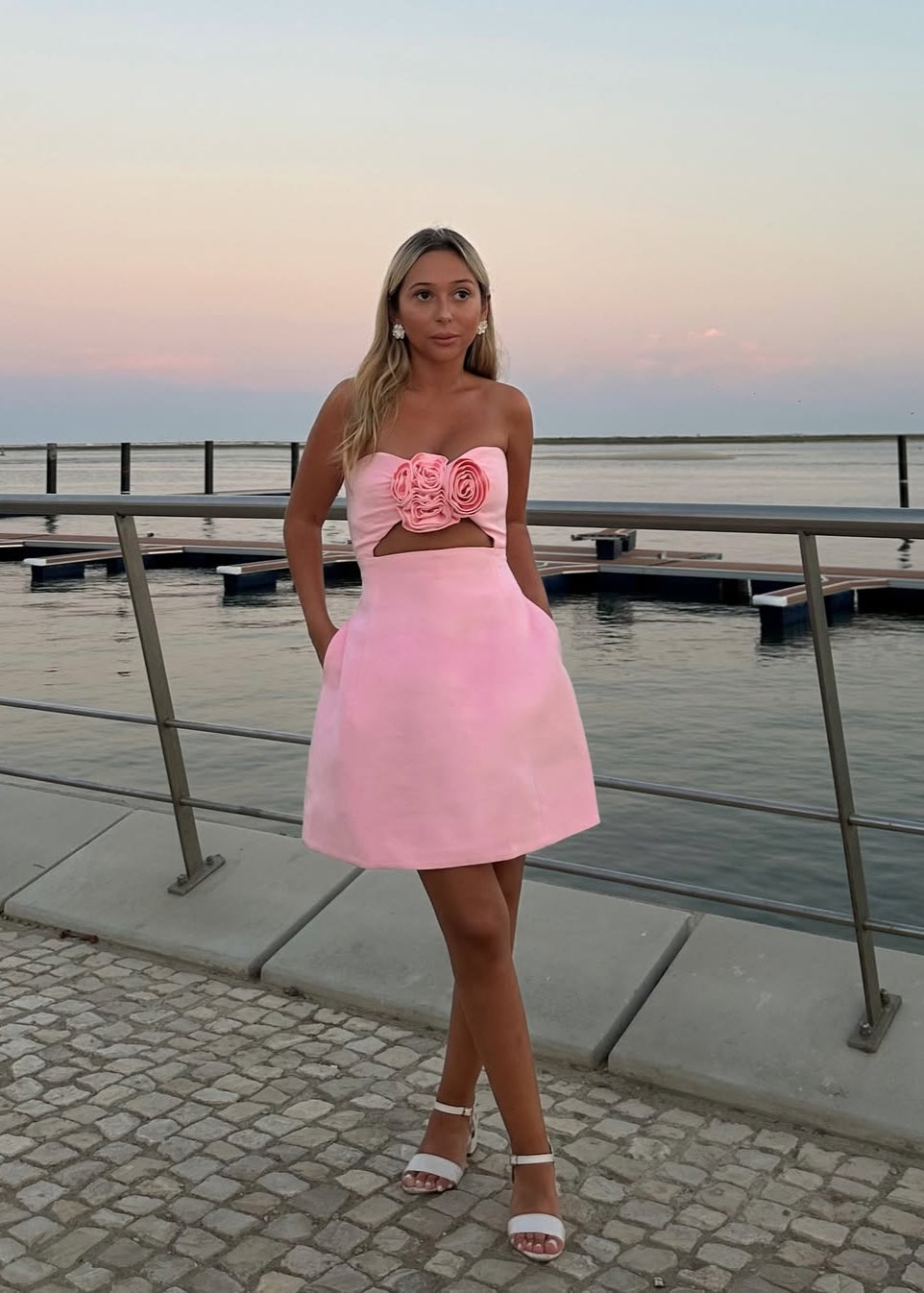 Valencia Dress - Baby Pink