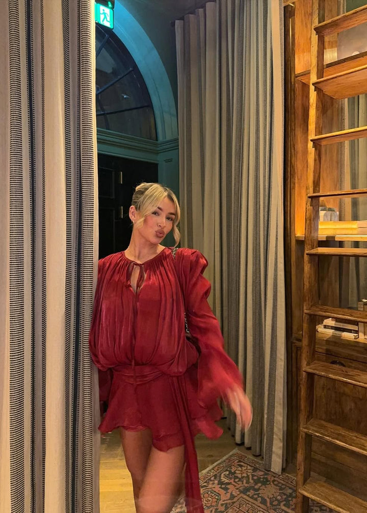 Estelle Dress - Cherry