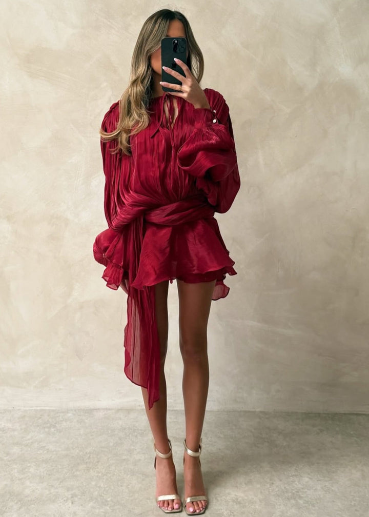 Estelle Dress - Cherry