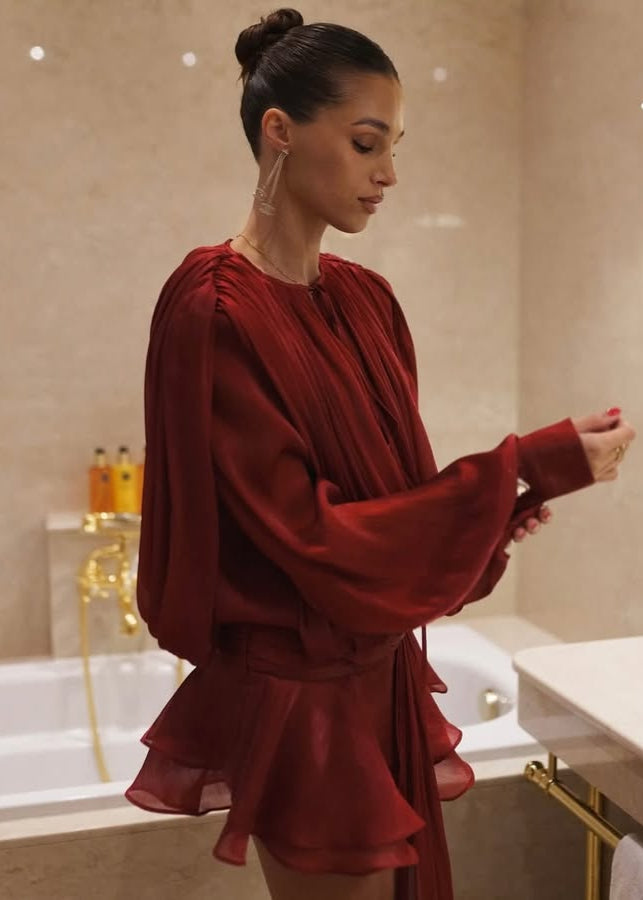 Estelle Dress - Cherry