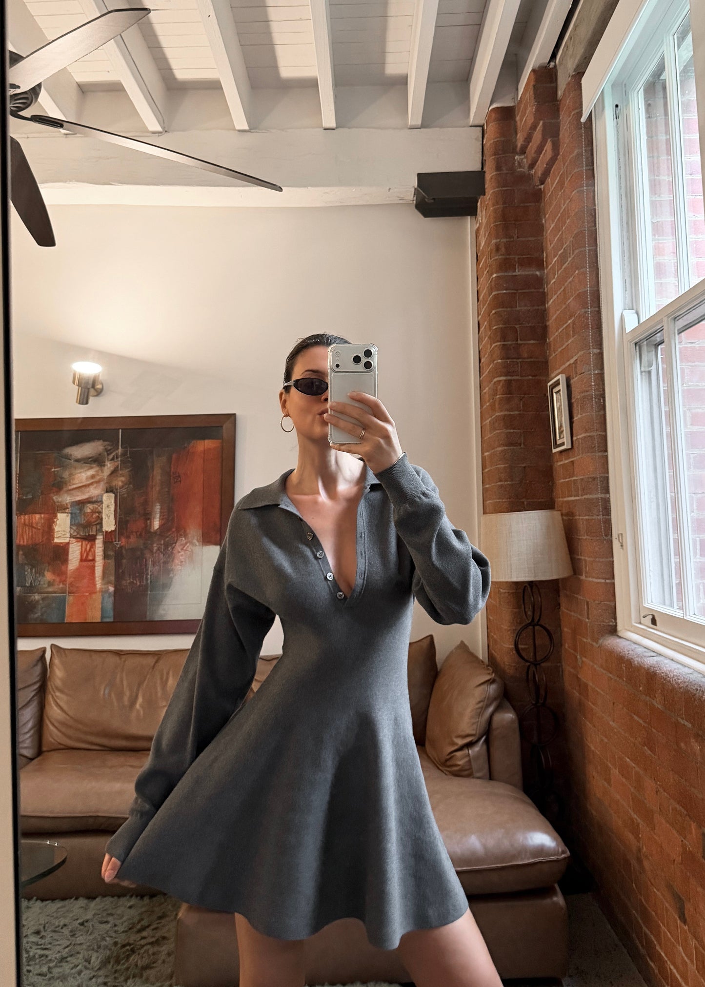 Margaux Knit Dress - Graphite