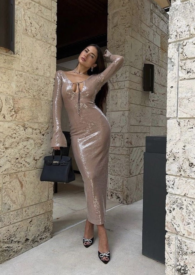 Maya Dress - Beige - FINAL SALE