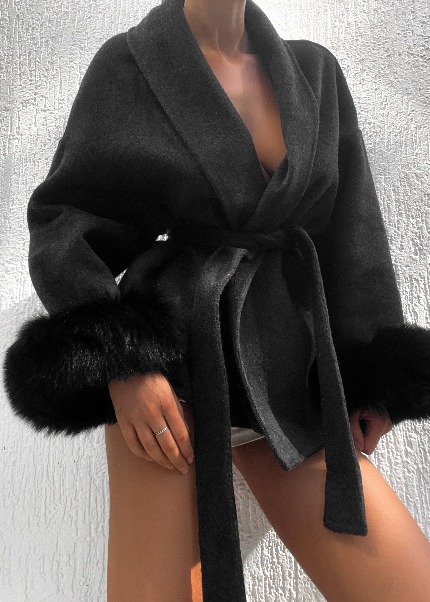 Natasha Wool Coat - Black