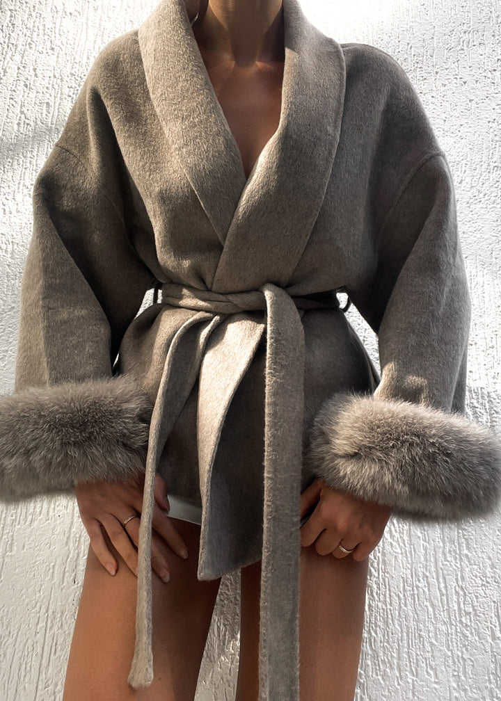 Natasha Wool Coat - Mushroom