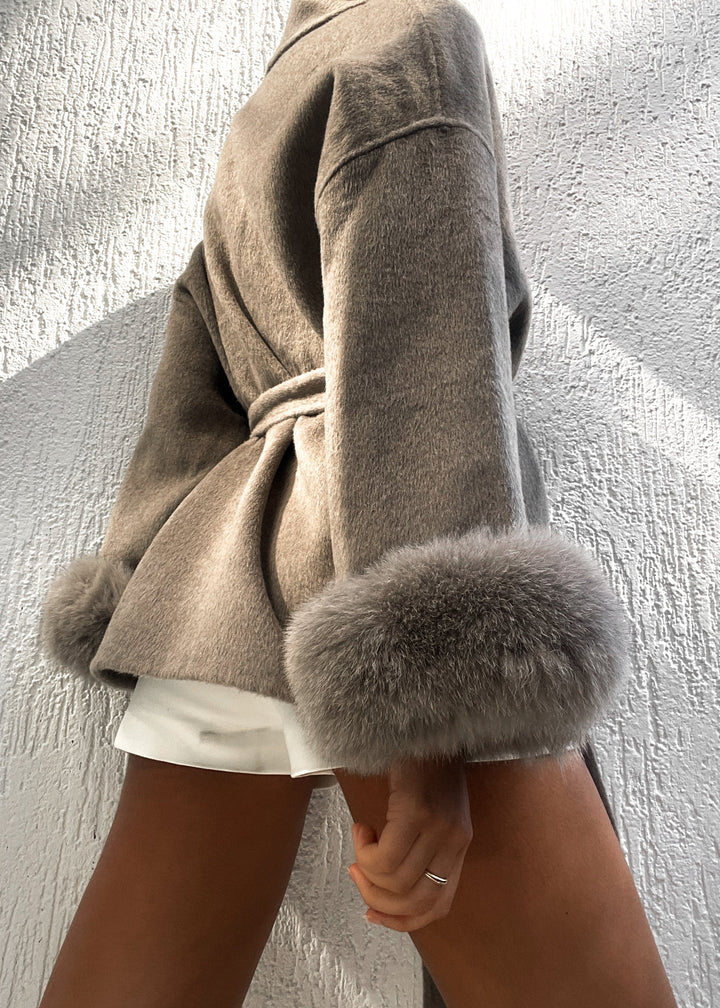 Natasha Wool Coat - Mushroom