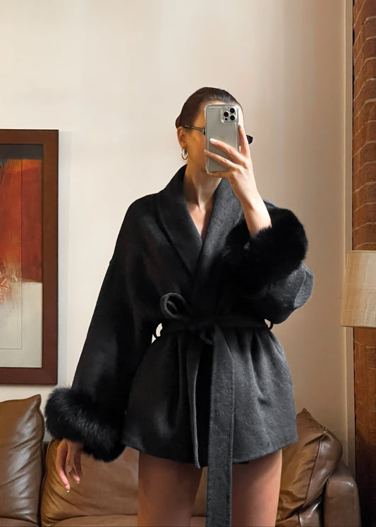 Natasha Wool Coat - Black