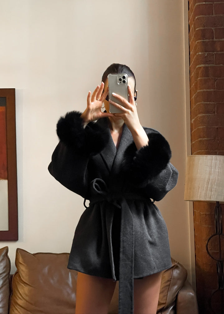Natasha Wool Coat - Black