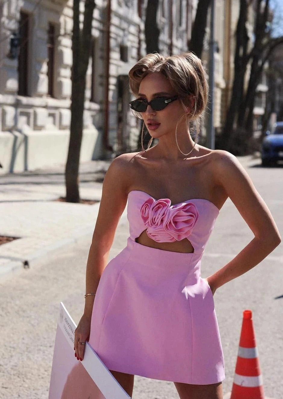Valencia Dress - Baby Pink
