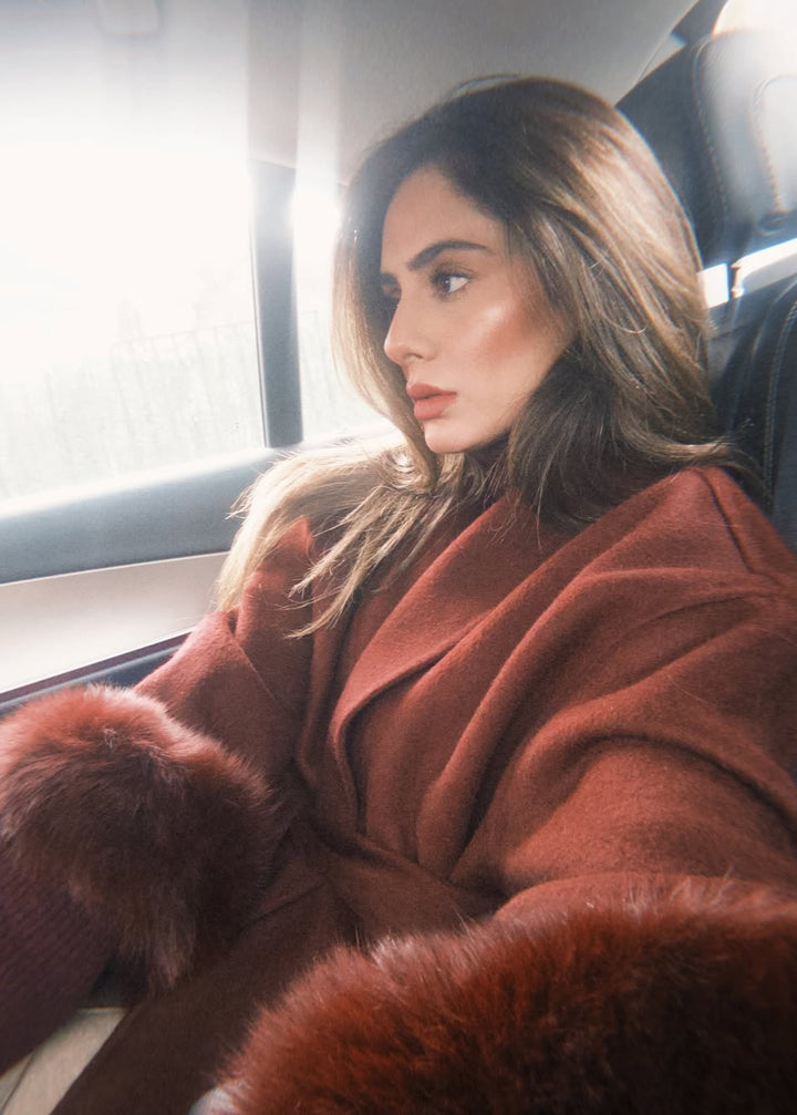 Natasha Wool Coat - Pinot Noir