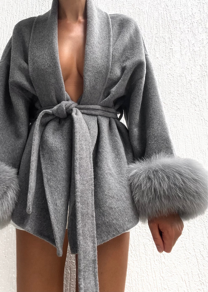 Natasha Wool Coat - Grey