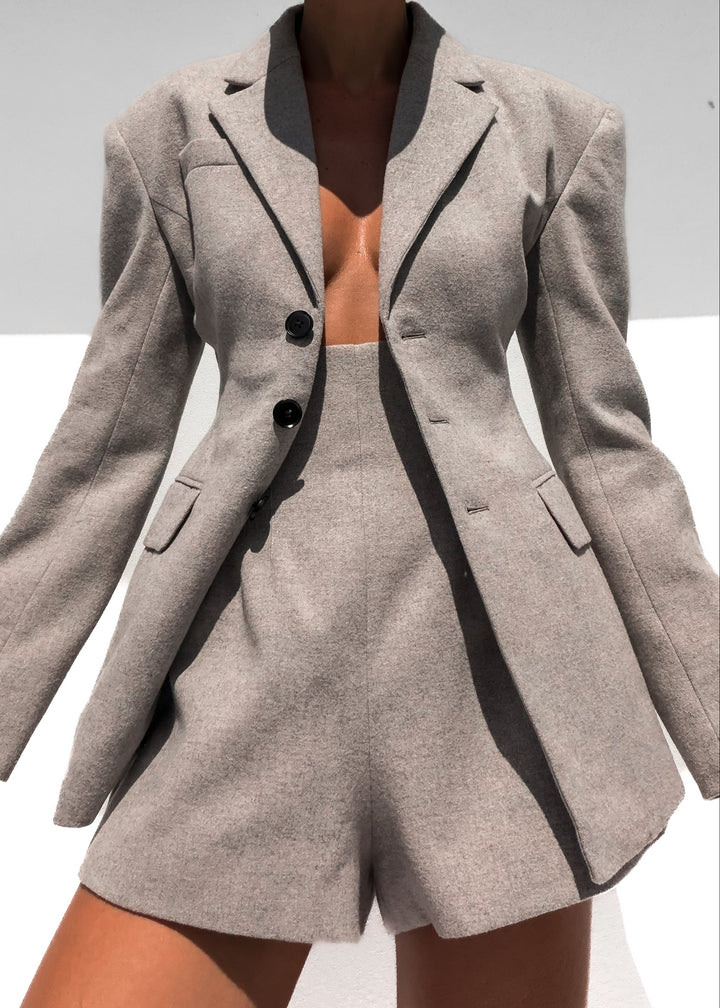 Annalise Blazer - Taupe