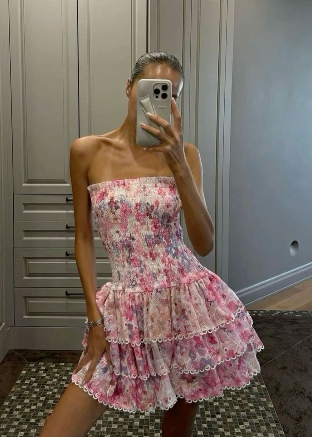 Vienna Dress - Pink Floral