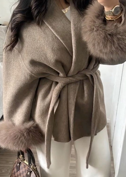 Natasha Wool Coat - Mushroom