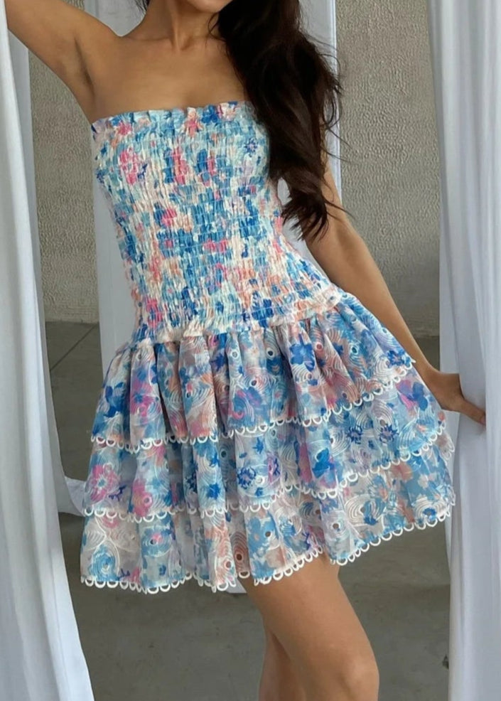 Vienna Dress - Blue Floral