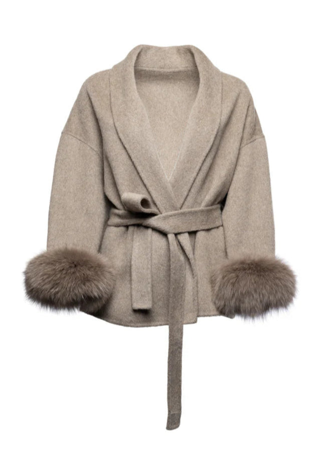 Natasha Wool Coat - Mushroom