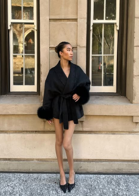 Natasha Wool Coat - Black