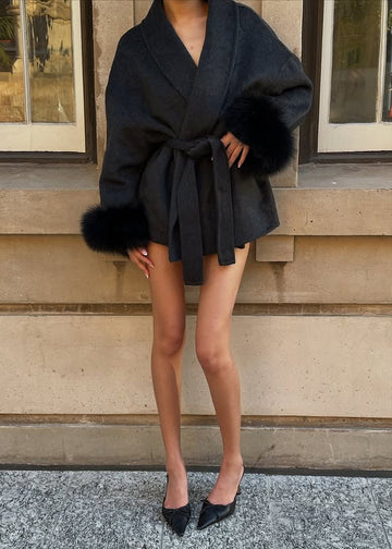 Natasha Wool Coat - Black