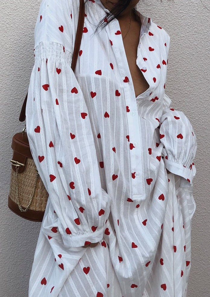 Ophelia Dress  Jacquard Cotton Hearts Dress – Yojani Boutique