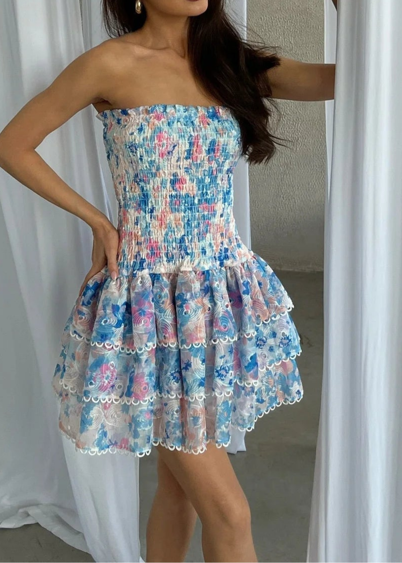 Vienna Dress - Blue Floral