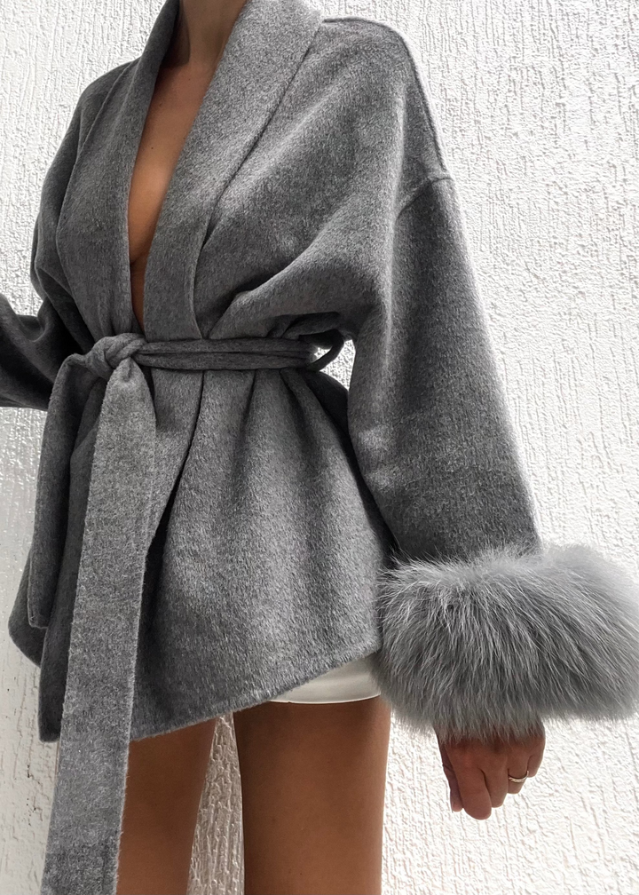 Natasha Wool Coat - Grey