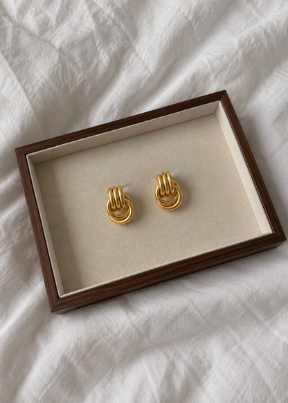 Odette Knot Earrings - Gold