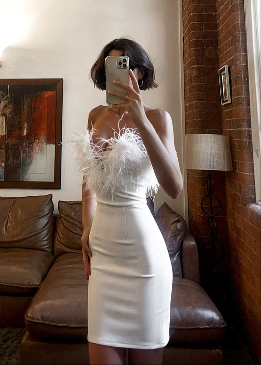 Alessandra Mini Dress - White