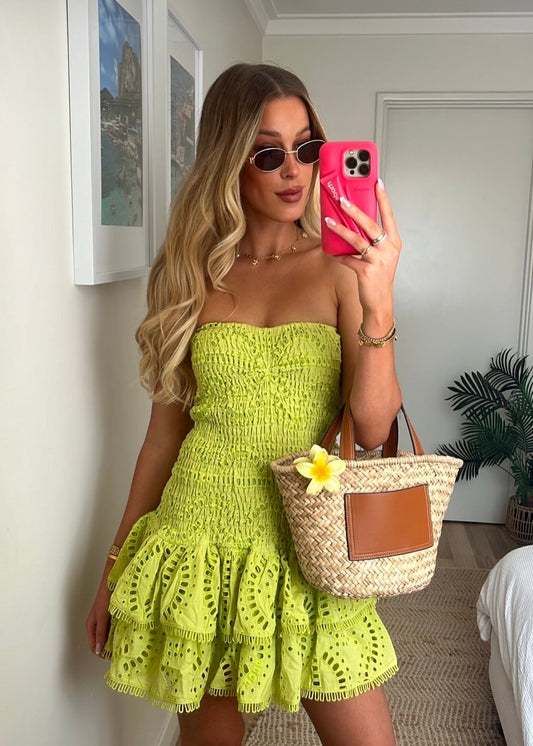 Rosé Dress - Lime