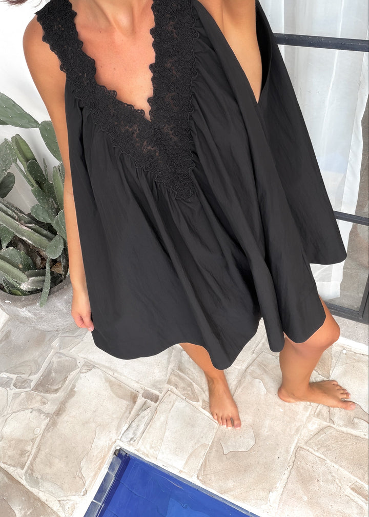Posie Mini Dress Black - PRE ORDER