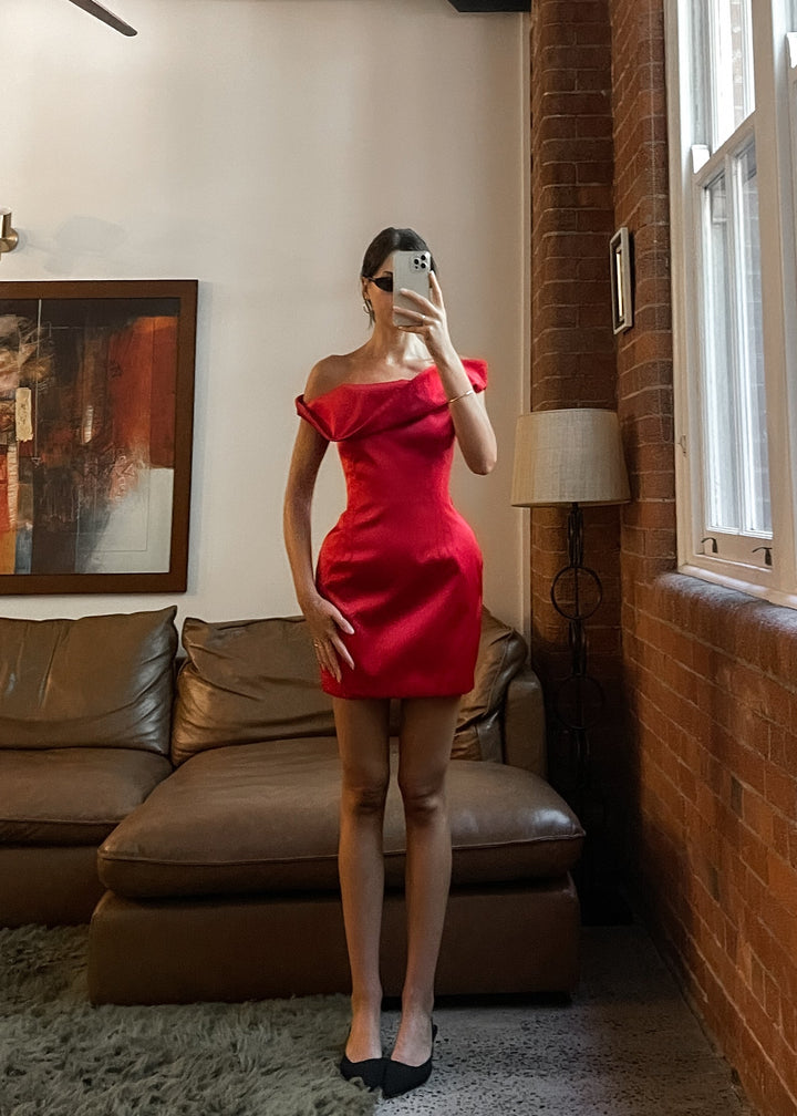 Lana Dress - Crimson