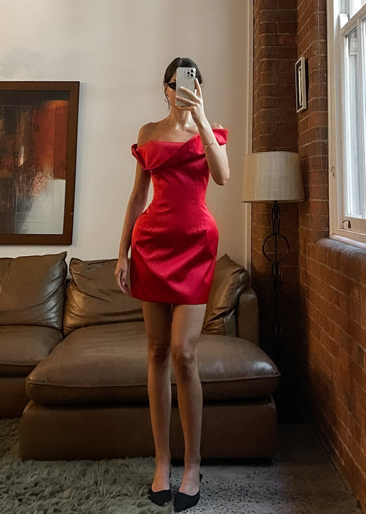 Lana Dress - Crimson