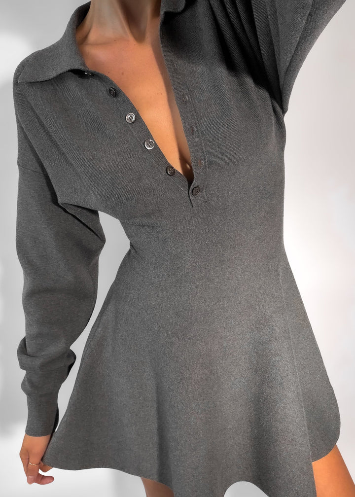 Margaux Knit Dress - Graphite