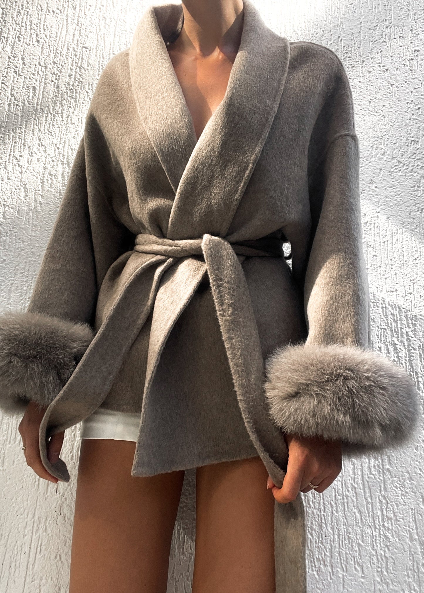 Natasha Wool Coat - Mushroom