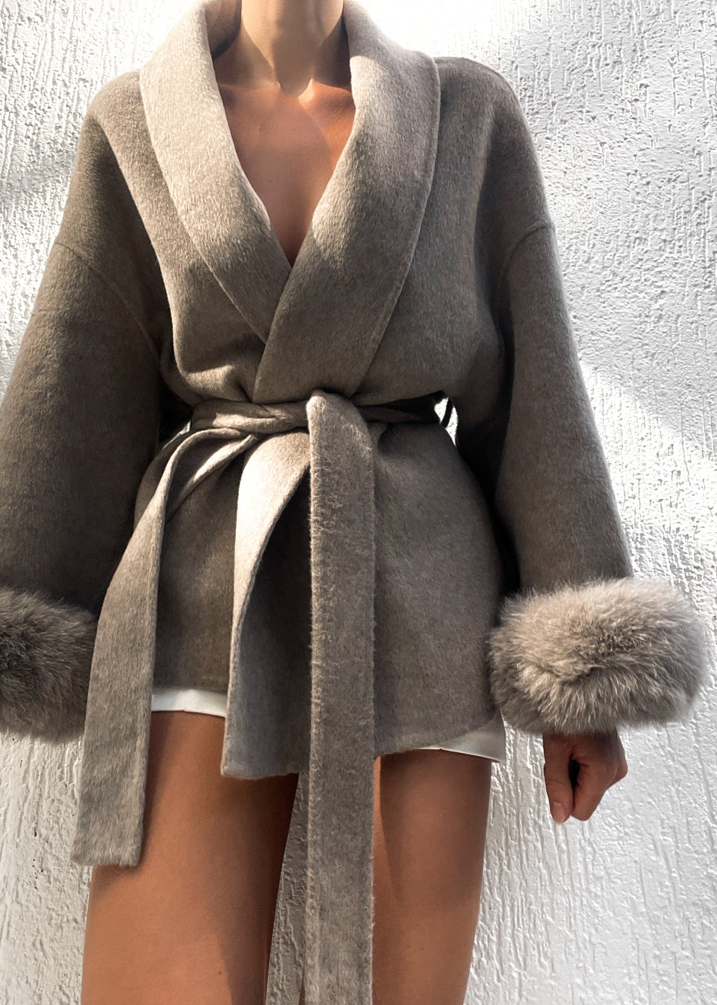 Natasha Wool Coat - Mushroom