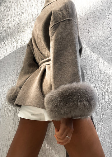 Natasha Wool Coat - Mushroom