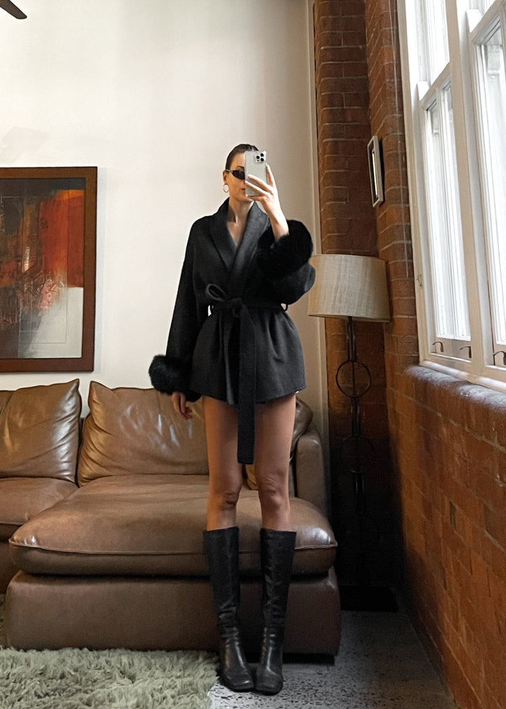 Natasha Wool Coat - Black