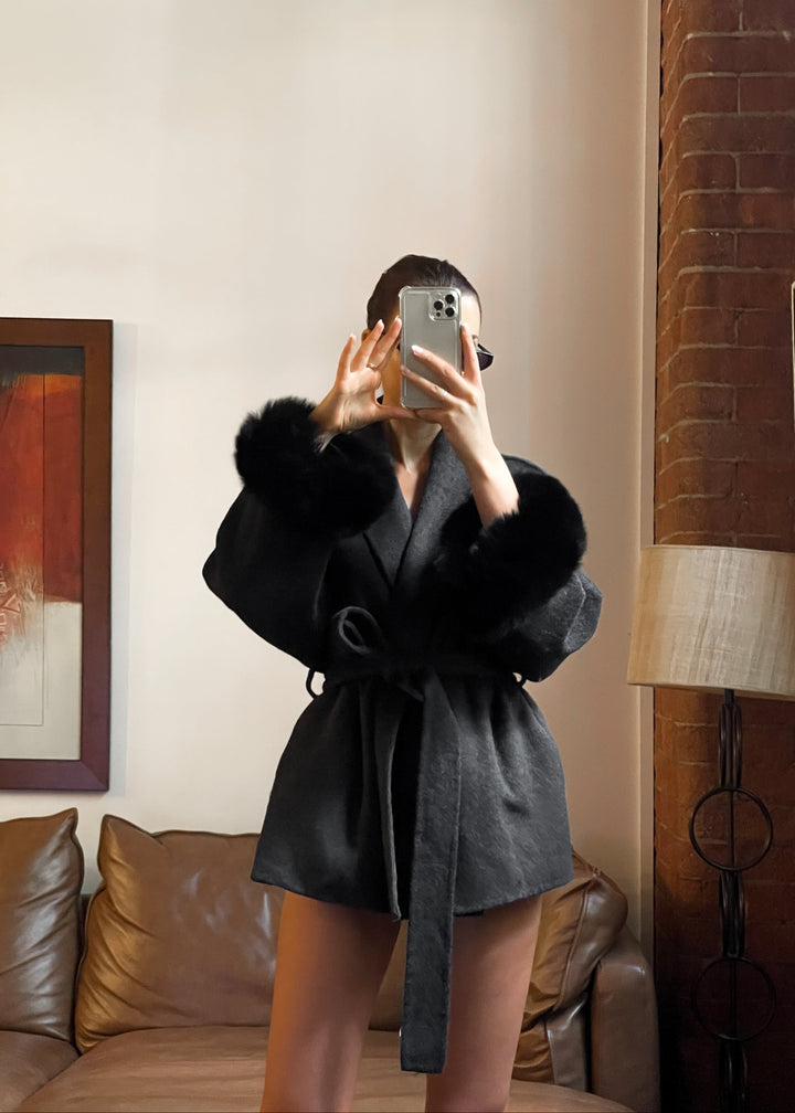 Natasha Wool Coat - Black