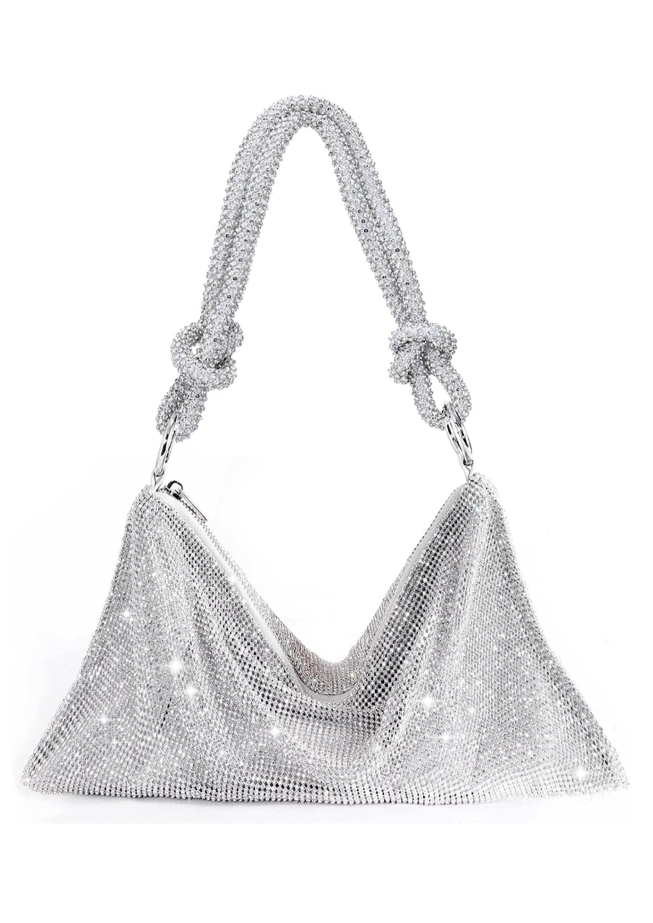 Silver rhinestone bag hotsell