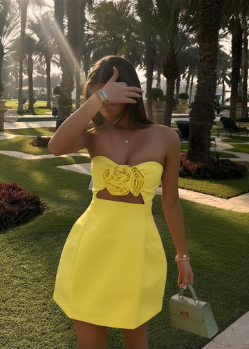 Valencia Dress Yellow - FINAL SALE