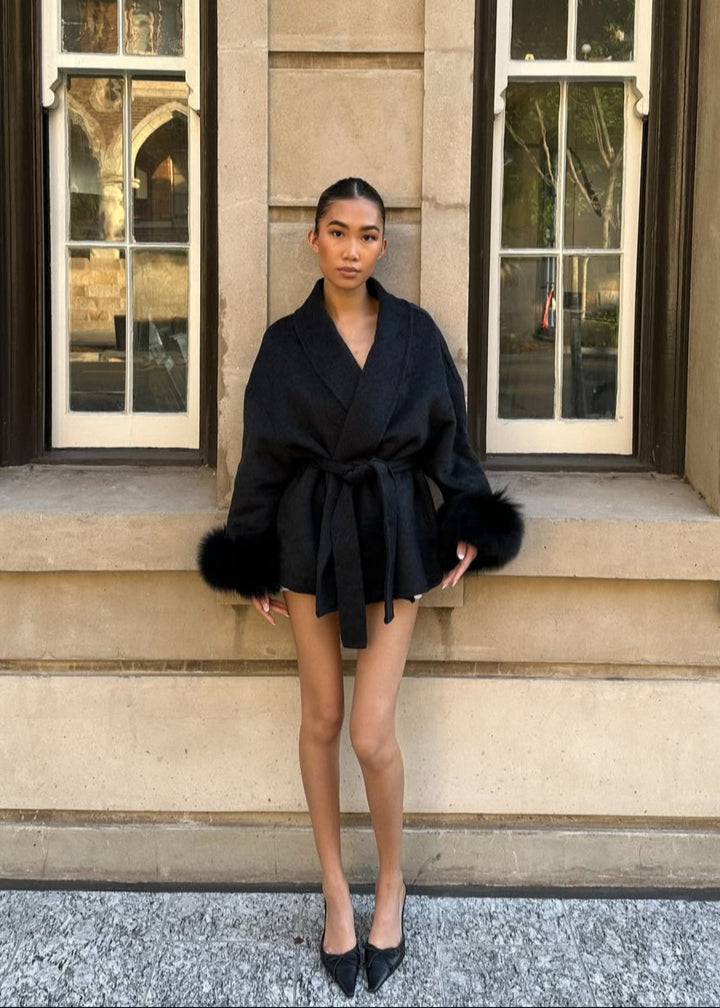 Natasha Wool Coat - Black