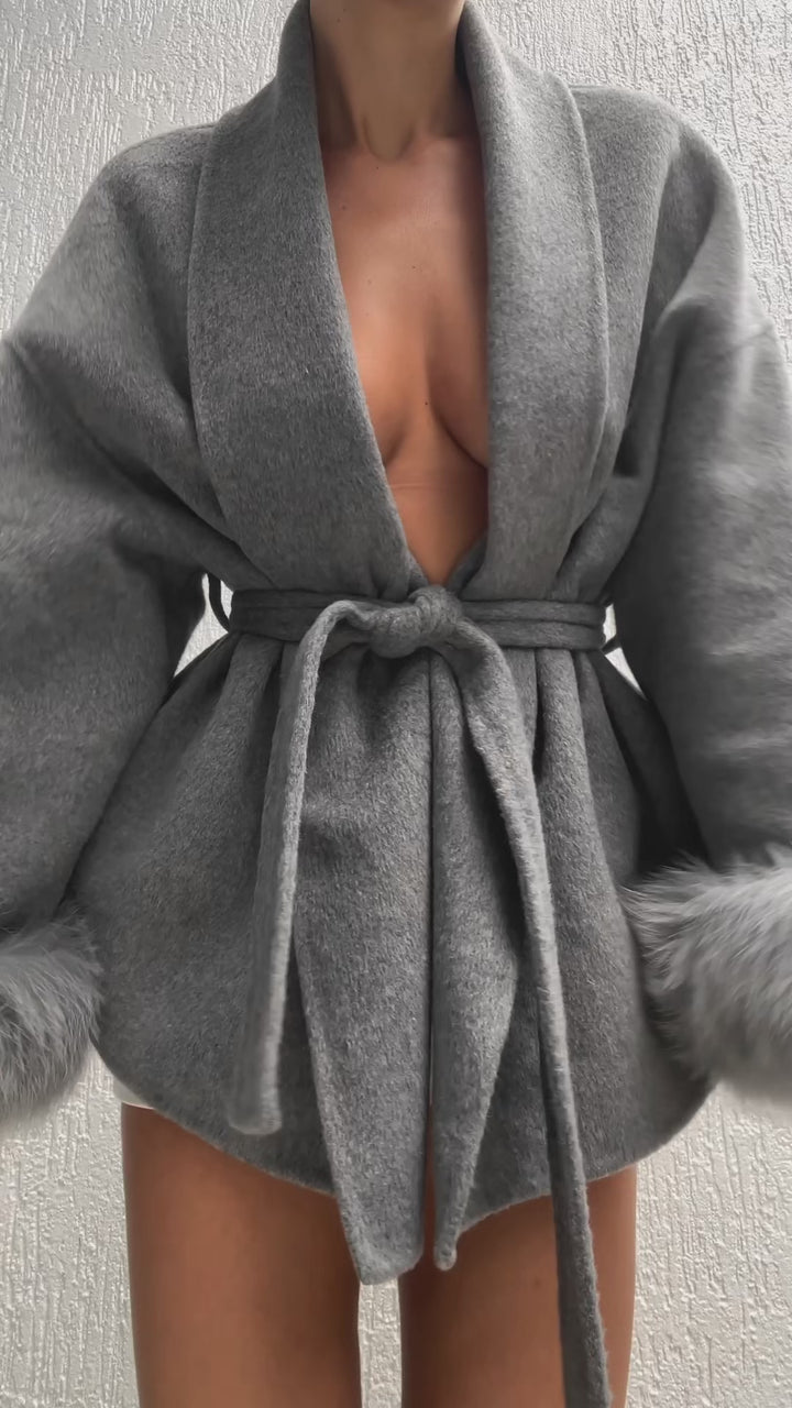 Natasha Wool Coat - Grey