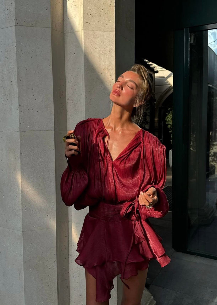 Estelle Dress - Cherry